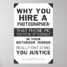 Satire de magasin - humour pour des photographes affiches
