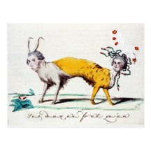Satire on Louis XVI and Marie Antoinette Post Cards