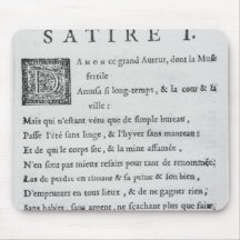 'Satires' by Nicolas Boileau Mousepad