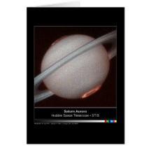 Saturn Aurora Hubble Telescope Photo Greeting Cards