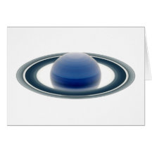 Saturn Blue Greeting Cards