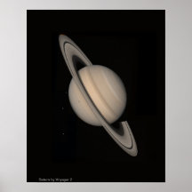 Saturn by Voyager 2 Posters