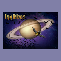 Saturn Happy Halloween posters
