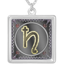 saturn sigil custom necklace