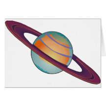 Saturn with Rings Greeting Cards