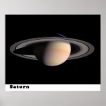 Saturn with Rings Poster