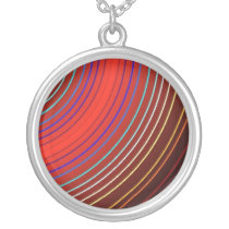 Saturns Rings Circle Pendant Necklace necklaces