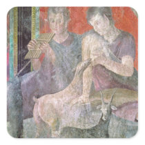 Satyr and Nymph Square Sticker