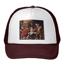 Satyr And The Peasant By Jordaens Jacob Mesh Hat