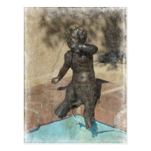 Satyr Fountain, Kansas City Plaza Postcard