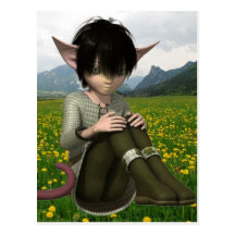 Satyr in Field  Postcard
