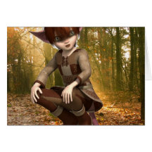 Satyr in Forest Greeting Card
