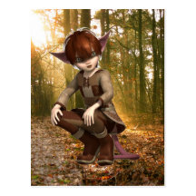 Satyr in Forest Postcard