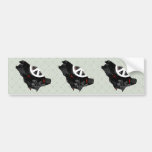 Saudi Arabia Trendy Peace Sign with Saudi map Bumper Sticker