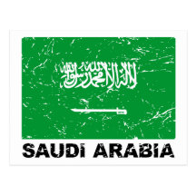 Saudia Arabia Vintage Flag Postcards