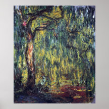 Saule pleurant II par Monet, impressionisme vintag Posters