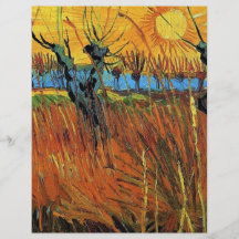 Saules au coucher du soleil, Vincent van Gogh Tract