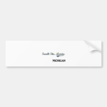 Sault Ste. Marie Michigan City Classic Bumper Sticker