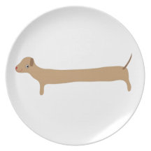 Sausage Dog Love Party Plate