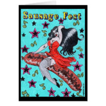 "Sausage Fest" Greeting Card with envelope