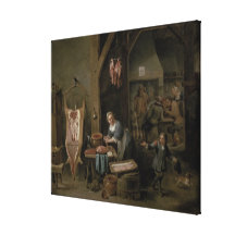 Sausage-making, 1651 gallery wrap canvas