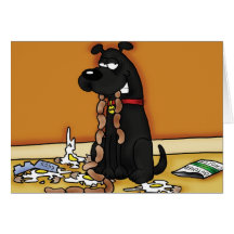 Sausages & Eggs Dog Greeting Card