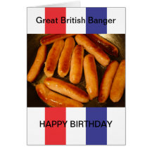 Sausages Happy Birthday Card