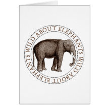 Sauvage au sujet des éléphants cartes