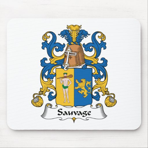 Sauvage Family Crest Mouse Mats