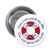 Sauveteur - bouton d'allergie d'écrou pin's