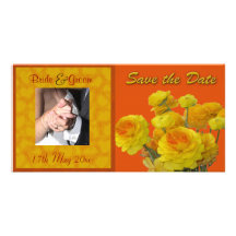 Sauvez la carte de support de photo de date carte avec photo