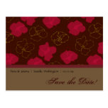 Sauvez la conception florale de date cartes postales