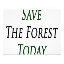 Sauvez la forêt aujourd'hui invitation