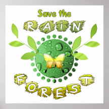 Sauvez la forêt tropicale affiches