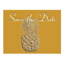 Sauvez l'ananas d'or de date cartes postales