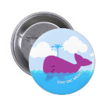 Sauvez le bouton mignon de baleines badges