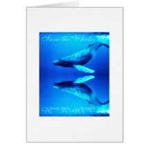 Sauvez les baleines cartes de vœux