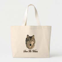 Sauvez les loups sacs en toile