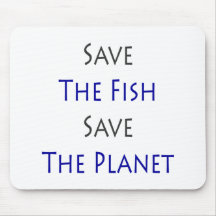 Sauvez les poissons sauvent la planète tapis de souris