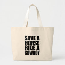SAUVEZ UN TOUR DE CHEVAL UN COWBOY SAC EN TOILE