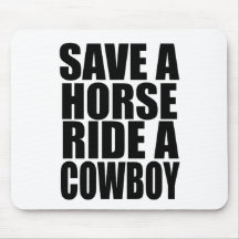 SAUVEZ UN TOUR DE CHEVAL UN COWBOY TAPIS DE SOURIS