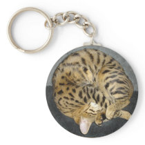 Savannah Cat Keychain