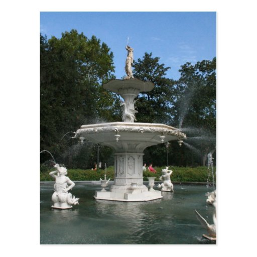 Savannah Georgia Forsyth Fountain Postcards