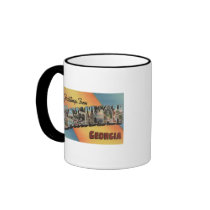 Savannah, Georgia - Large Letter Scenes Coffee Mugs