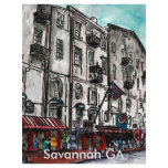 Savannah Georgia River Street art drawing Flyer Design