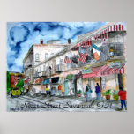 Savannah Georgia River Street cityscape art print