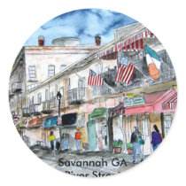 savannah river georgia river street cityscape art sticker