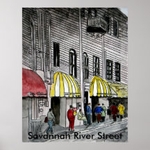 Savannah River Street 4 Print