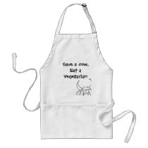 Save a cow, eat a vegetarian aprons