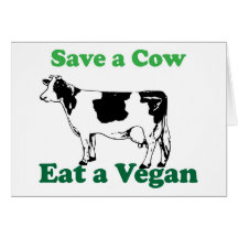 Save a Cow Greeting Card